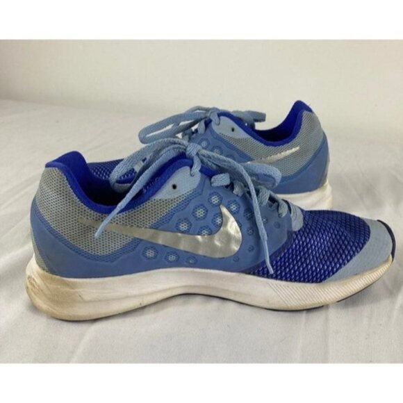 Girls Nike Downshifter 7 Blue Sneaker 4Y - Picture 2 of 8